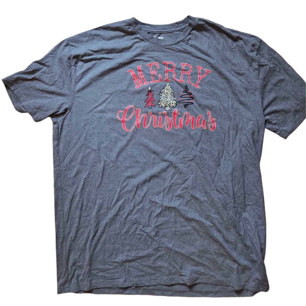 Gray Christmas Graphic Men's Shirt